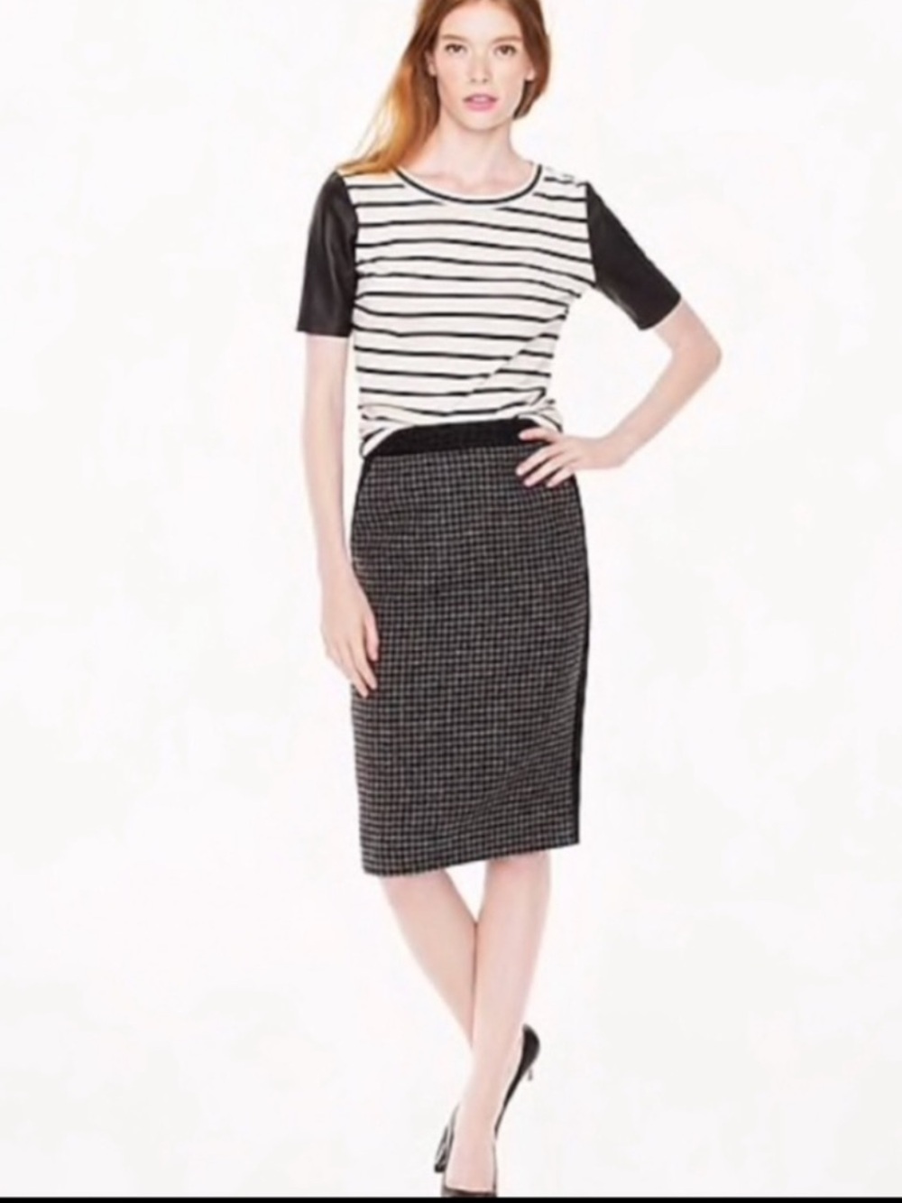 J.Crew No.2 Houndstooth Pencil Skirt